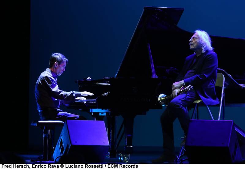 Fred Hersch og Enrico Rava, her på jazzfestival i Bergamo i sommer.