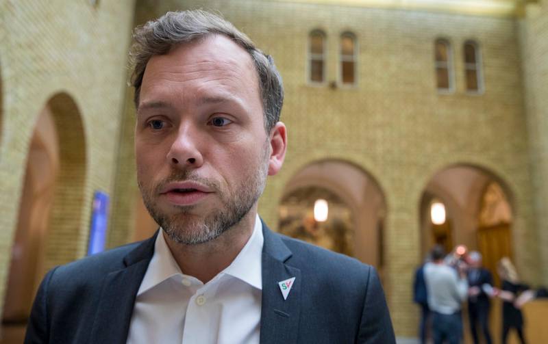 Oslo 20200128. 
Audun Lysbaken (SV) etter statsminister Erna Solberg sin redegjørelse på Stortinget.
Foto: Terje Pedersen / NTB scanpix