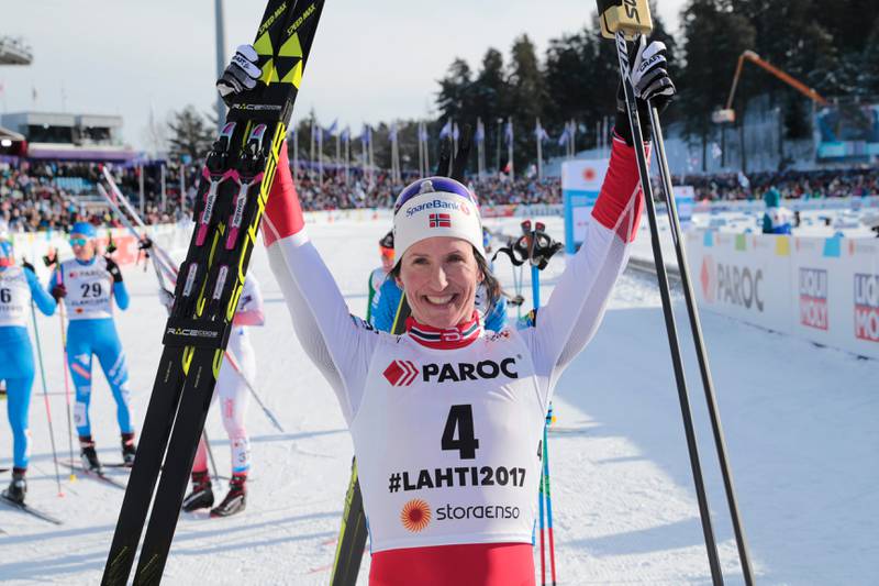 Marit Bjørgen vant i Lahti. 