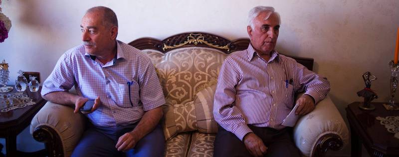 Helal Wadellaw Al Najar (t.v.) og Yousif Hanna Ibraheem Lallo flyktet fra Mosul da IS kom i fjor sommer. Nå bor de i uvisshet i Amman. FOTO: AMUND BAKKE FOSS