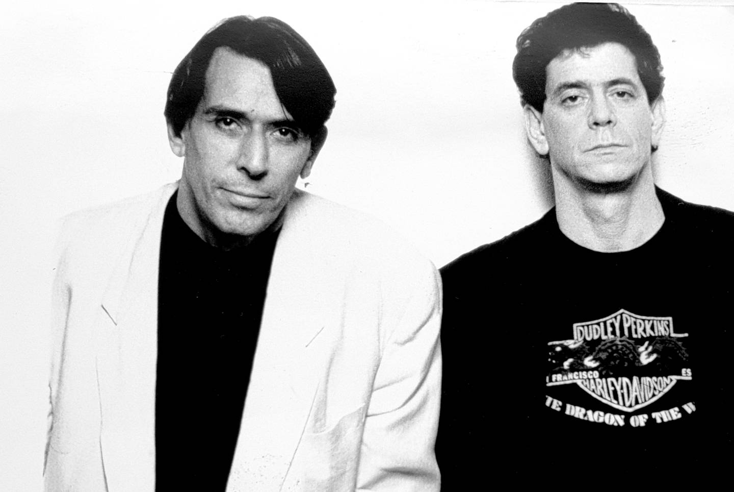 John Cale og Lou Reed, sammen igjen (midlertidig) for Andy Warhol på albumet "Songs For Drella" i 1990.