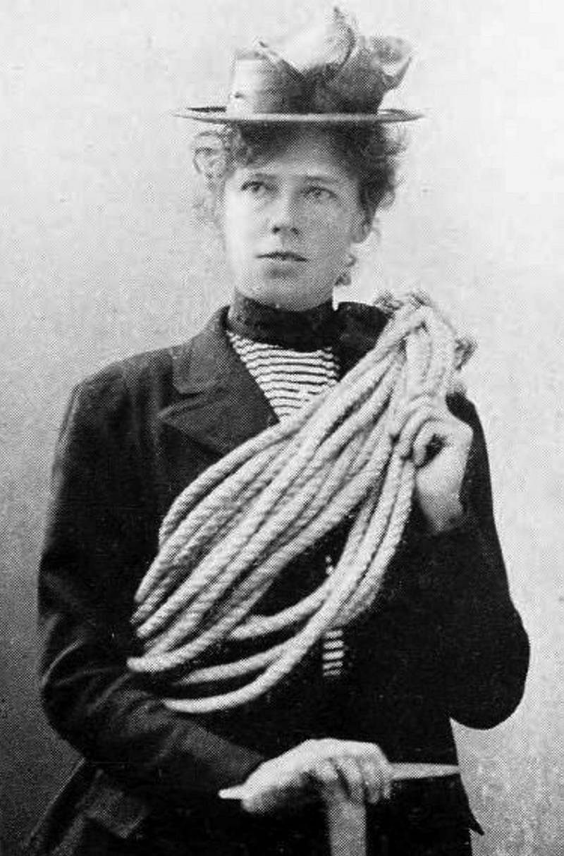 Therese Bertheau (1861–1936): Besteig over 30 fjelltopper iført hatt og lange skjørt. Bertheau skal ha vært den første som klatra Kolsåsveggen. FOTO: Wikimedia commons