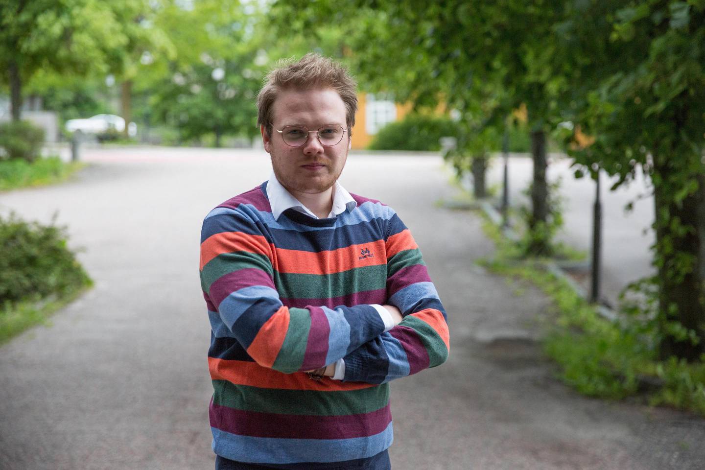 Niklas Eriksen (25), leder av Moss Frp.