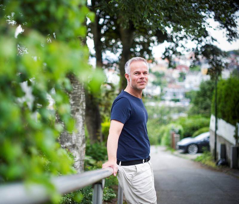 Forfatter og Arbeiderparti-kandidat Tore Renberg (46), her fotografert hjemme i Stavanger.