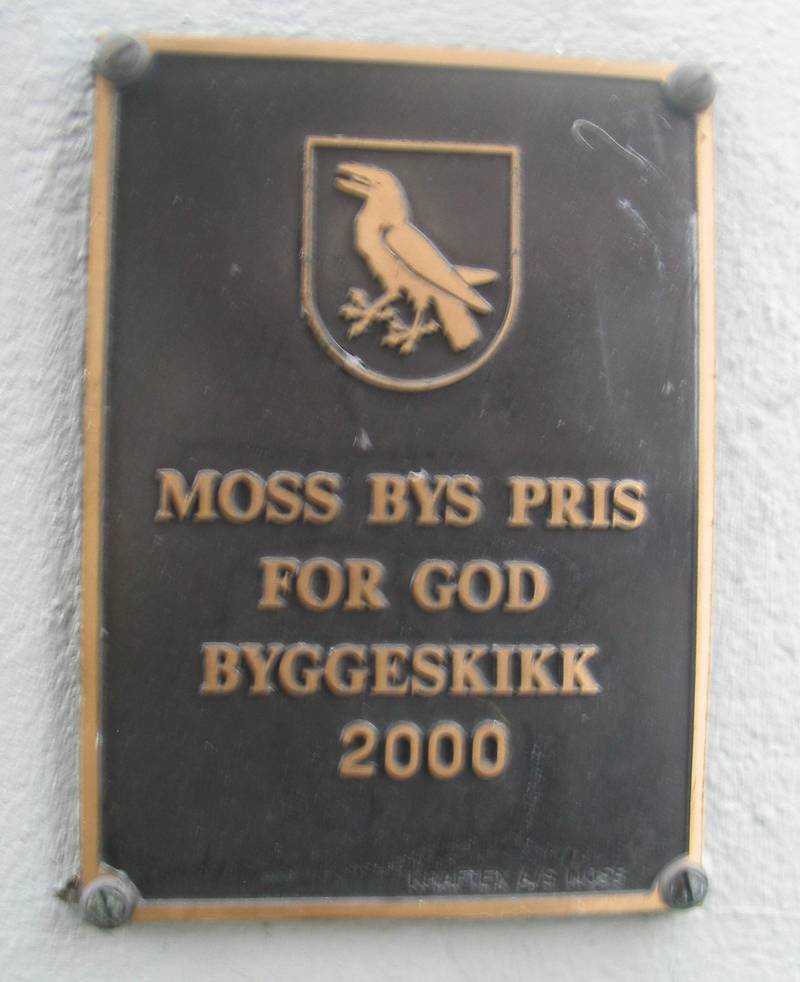 Bankgården: Fikk Moss bys pris for god byggeskikk i år 2000.