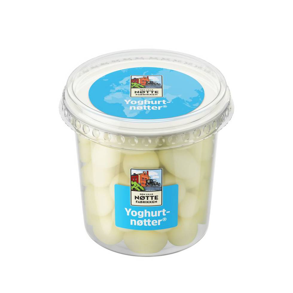 Yoghurtnøtter i løsvekt og i beger på 200 gram fra Den lille nøttefabrikken trekkes fra markedet. 
Foto: Politiet / NTB