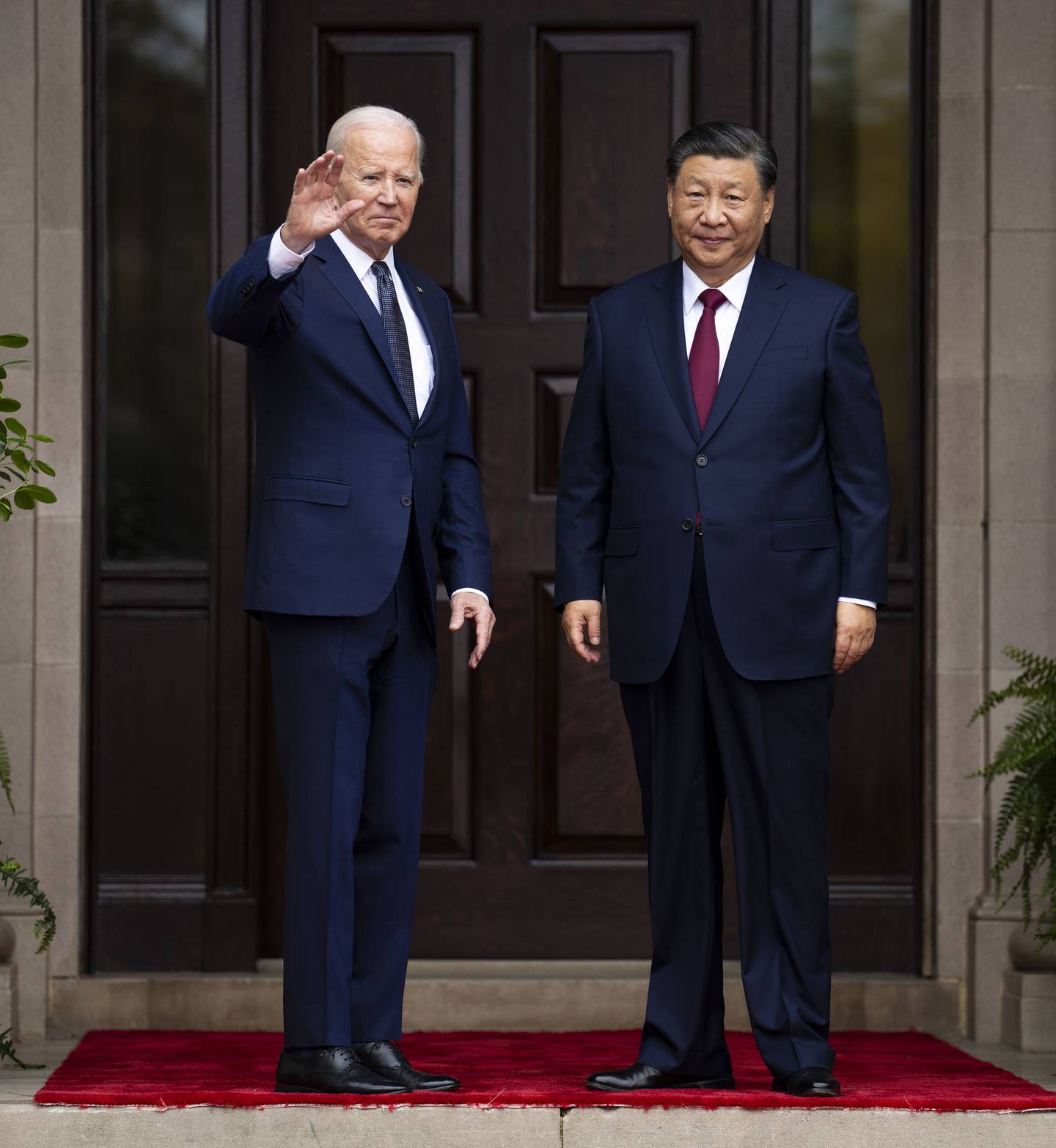 Klimaendringene sto på dagsordenen på toppmøtet mellom presidenteden Joe Biden og Xi Jinping i California onsdag. Dagen før kom USA og Kina med en felles erklæring der de lovet å samarbeide tettere for å begrense klimaendringene. Foto: Doug Mills / The New York Times / Pool / AP / NTB