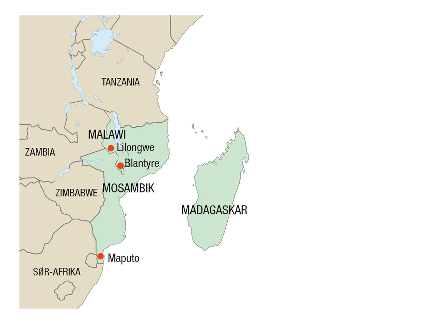 Særlig Madagaskar, Mosambik og Malawi ble hardt rammet av syklonen Freddy.