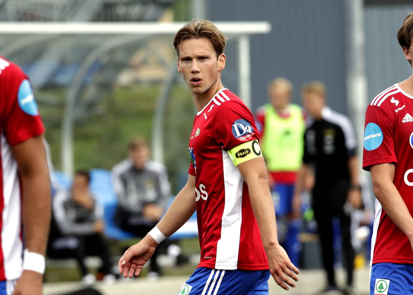 Skeid kaptein Fredrik Tobias Berglie under cupkampen mellom Skeid og Lillestrøm. *** Local Caption *** Skeid-Lillestrøm NM cup kamp Nordre Åsen.