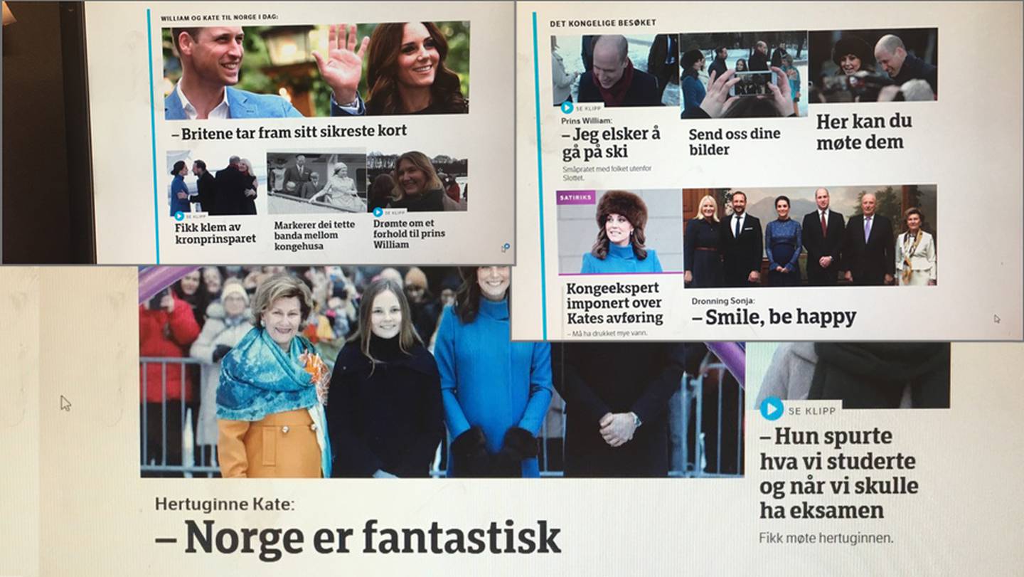 Joda, NRK følger nokså nøye med når kongelige kommer til byen.