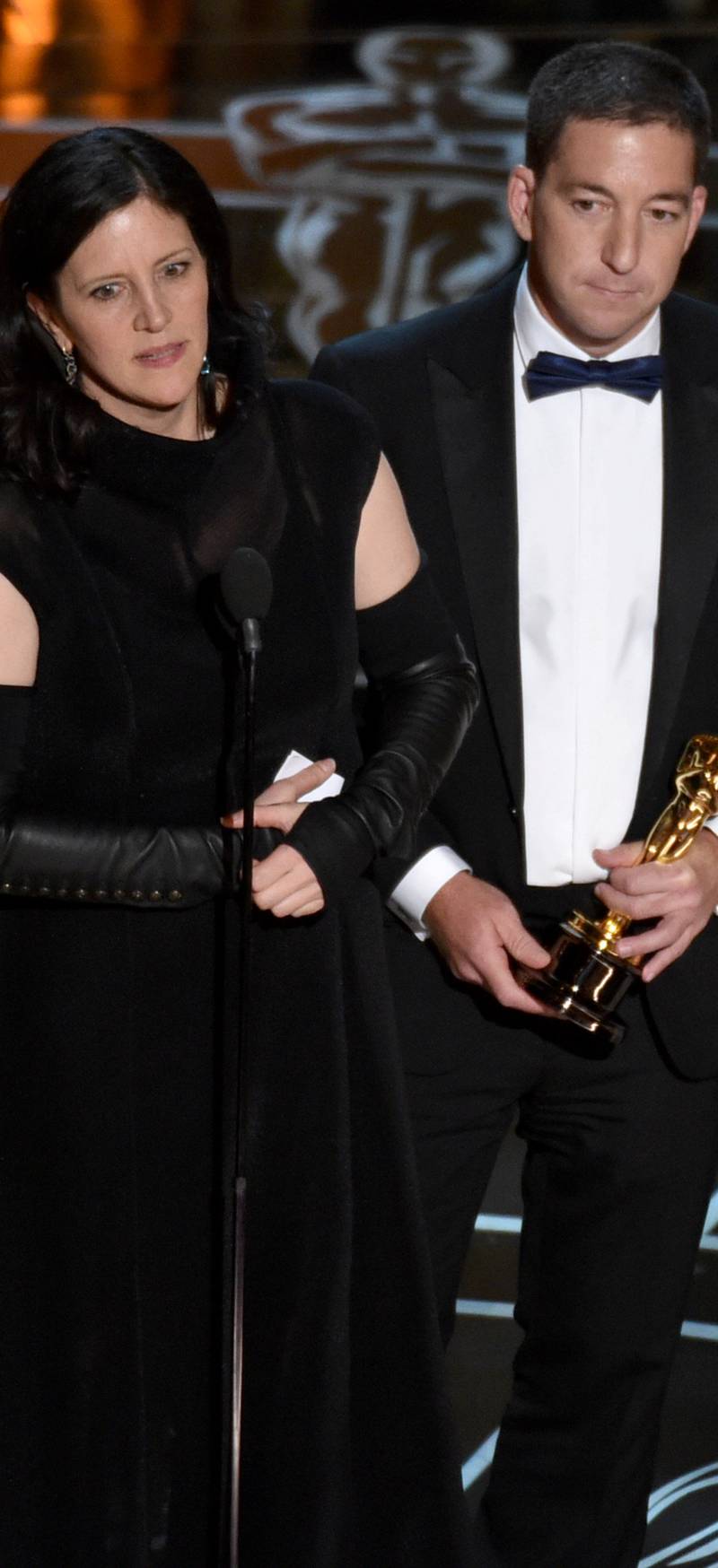 Filmskaper Laura Poitras og Guardian-journalist Glenn Greenwald fikk i 2015 Oscar for filmen «Citizenfour», som beste dokumentar.