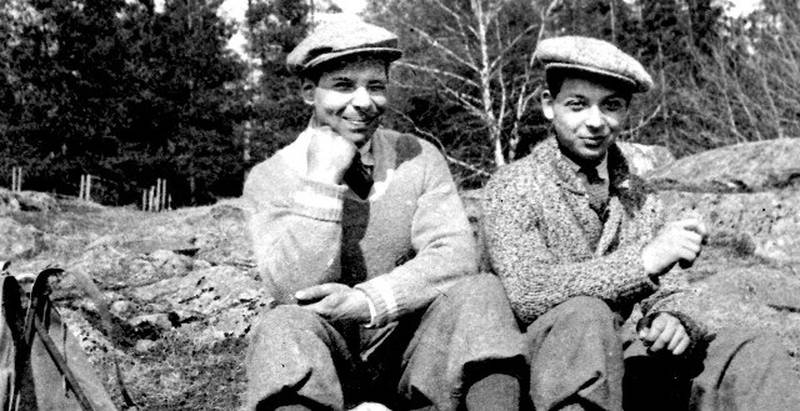 Brødrene Elias og Leopold Gorwitz på tur i Østmarka. FOTO: PRIVAT