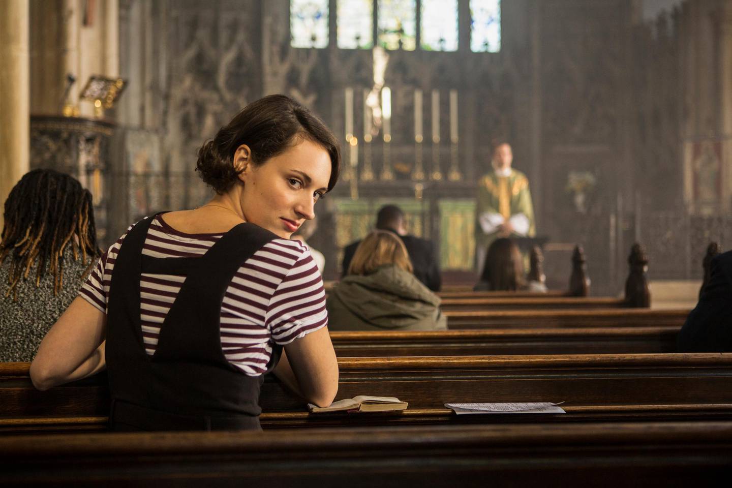 This image released by Amazon Studios shows Phoebe Waller-Bridge in "Fleabag." The comedy series was named one of the top ten TV shows of the year by the Associated Press. (Amazon Studios via AP)