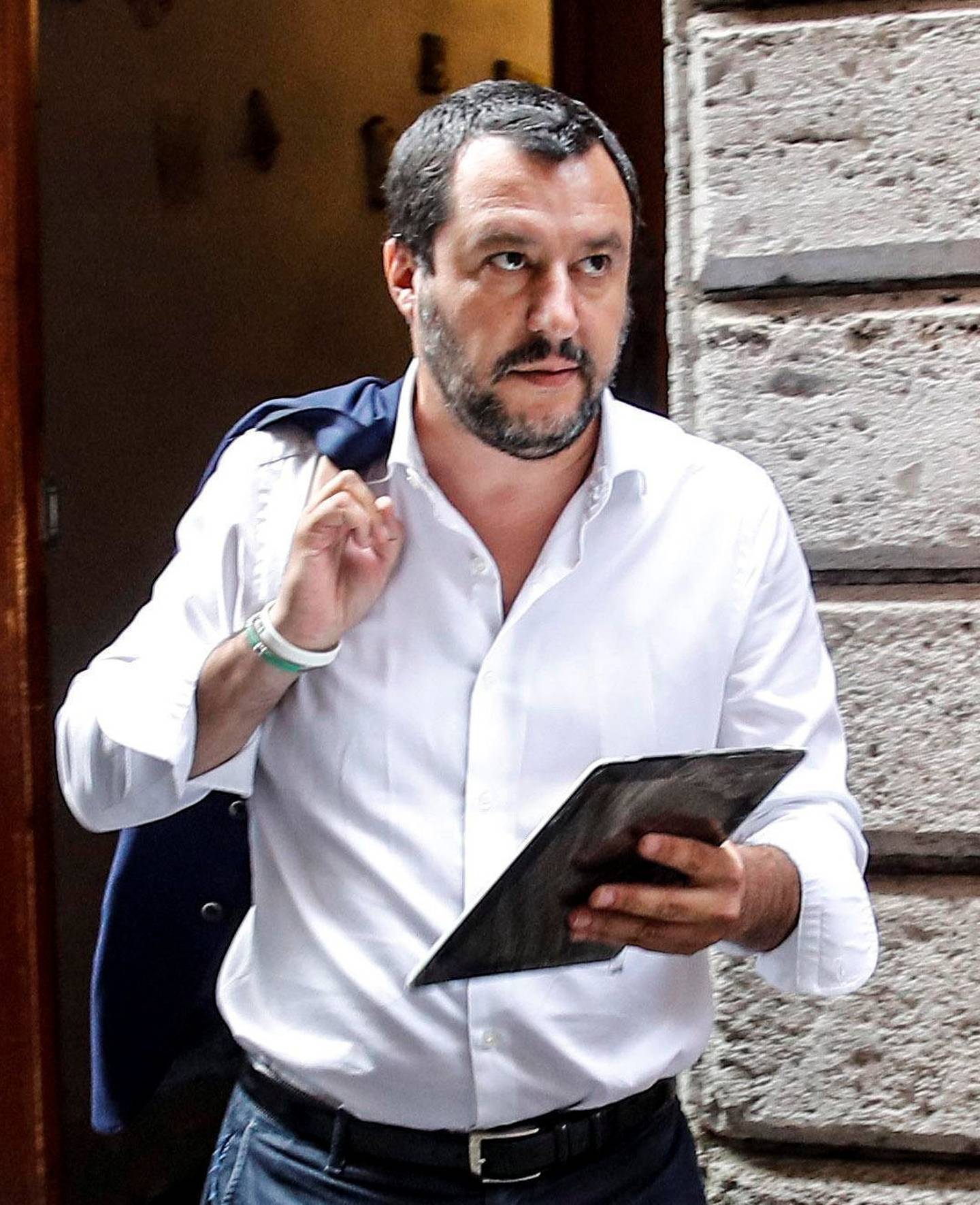 nytt samarbeid: Leder for ytre høyrepartiet Ligaen, Matteo Salvini, ligger an til å inngå regjeringssamarbeid med Femstjernene. 