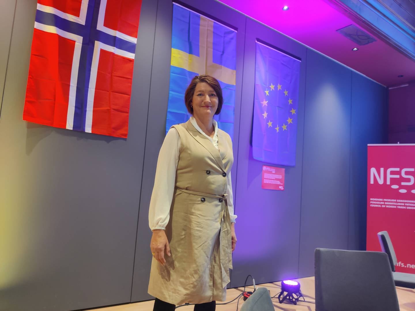 Den svenske LO-lederen Susanna Gideonsson besøkte Oslo denne uka.