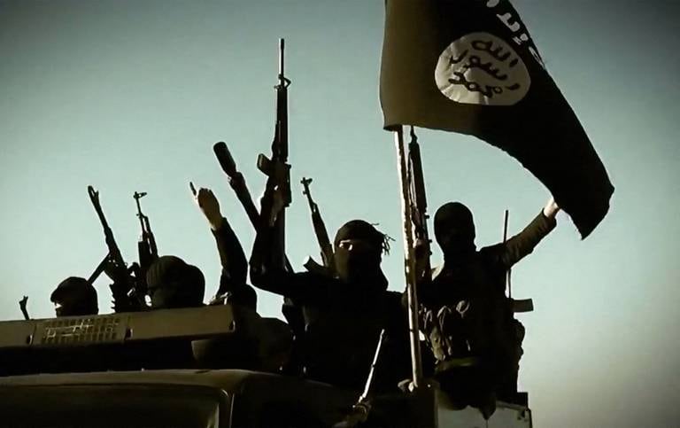 Bilde fra en av IS' propagandavideoer fra 2014.