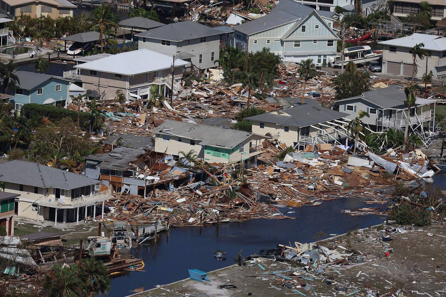 Store ødeleggelser i Fort Myers Beach.