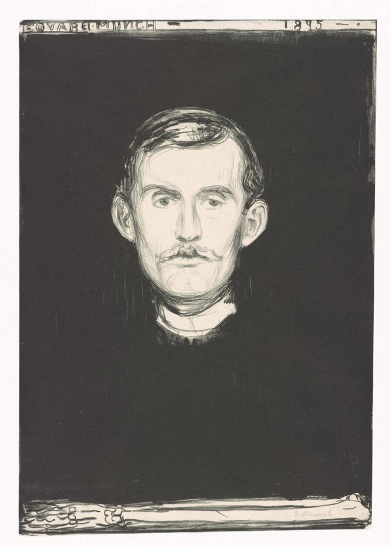 Edvard Munch: "Selvportrett", 1895. ©Munchmuseet