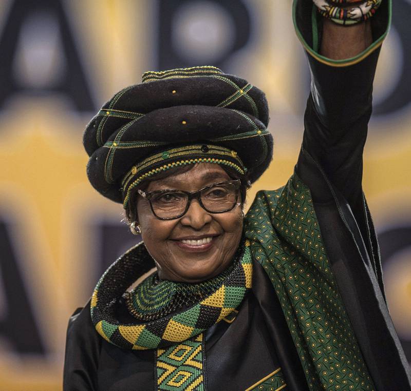 Winnie Madikizela-Mandela var populær, men også omstridt. Her fra landsmøtet i ANC i desember 2017.