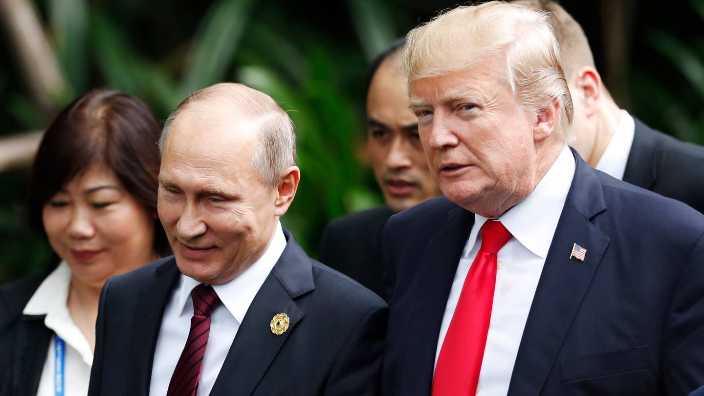 Russland-president Vladimir Putin og ekspresident i USA, Donald Trump, avbildet i 2017.