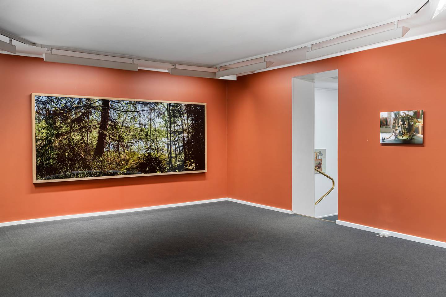 Mikkel McAlindens utstilling i Galleri K teller både små og store formater. Til venstre «Nordre Piperen» (2020) som måler 128 x 300 centimeter.
Foto: Mikkel McAlinden