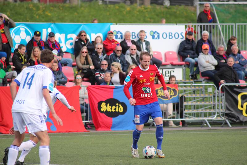 Andreas Moen kom innpå og scoret i debuten for Skeid. FOTO: HAAKON THON

