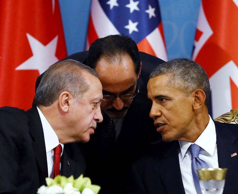 Allierte: Forholdet mellom USA og Tyrkia kan være i krise. President Recep Tayyip Erdogan møtte president Barack Obama under G20-møtet i Antalya i Tyrkia i november i fjor. 