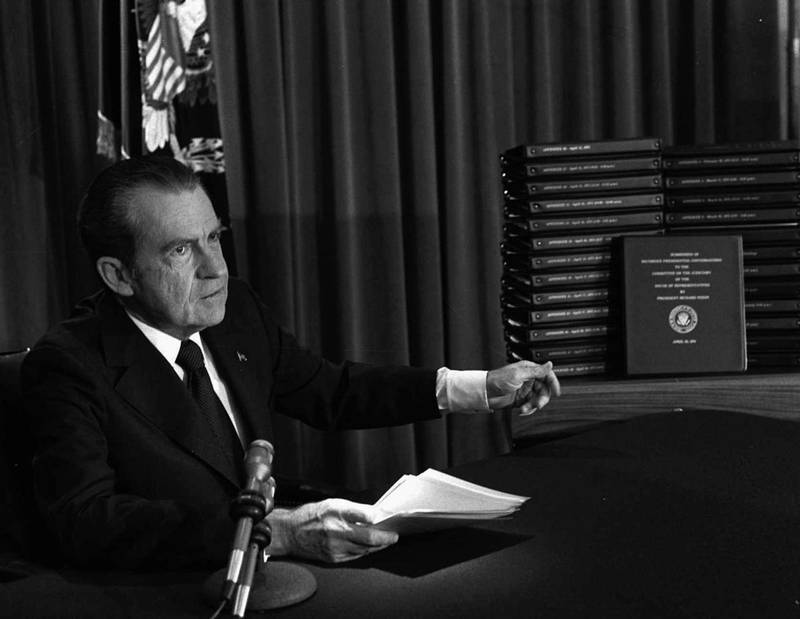 President Richard Nixon måtte gå av. 