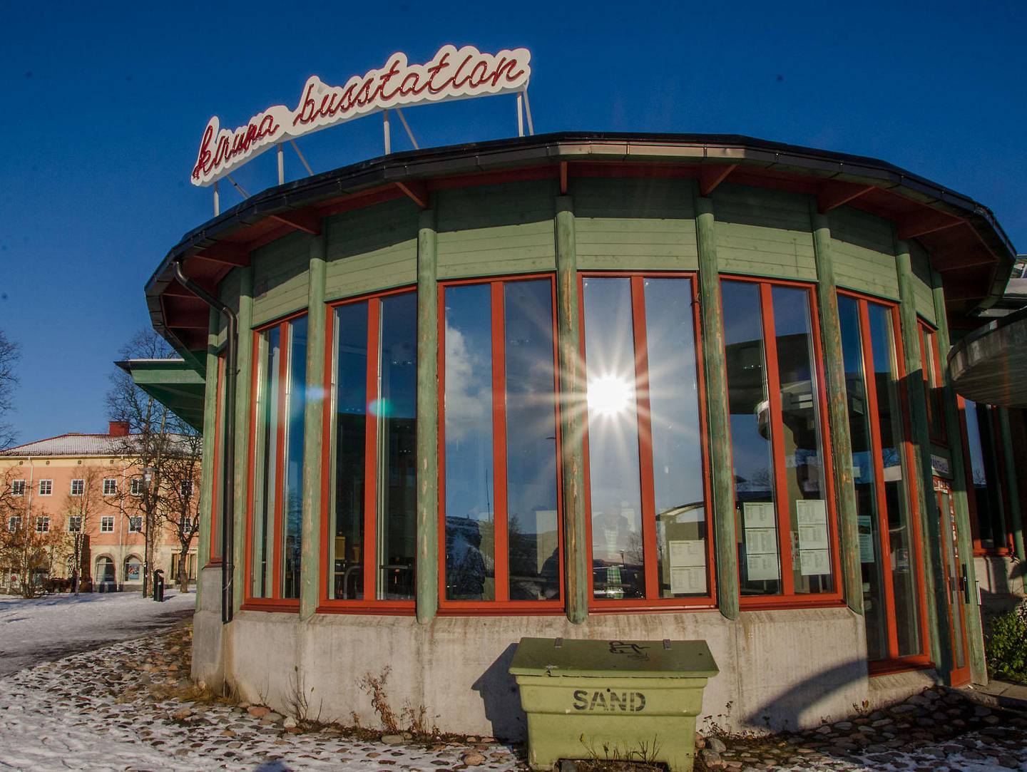 Den gamle bussterminalen i Kiruna er blant landemerkene som skal rives.