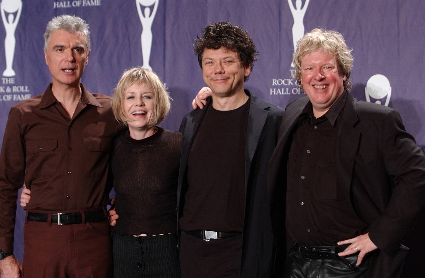 Talking Heads sist de var samlet, for å bli innlemmet i Rock and Roll Hall of Fame i 2002.