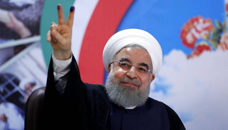 Irans president Hassan Rouhani er blant kandidatene foran valget i Iran, som holdes 19. mai. 