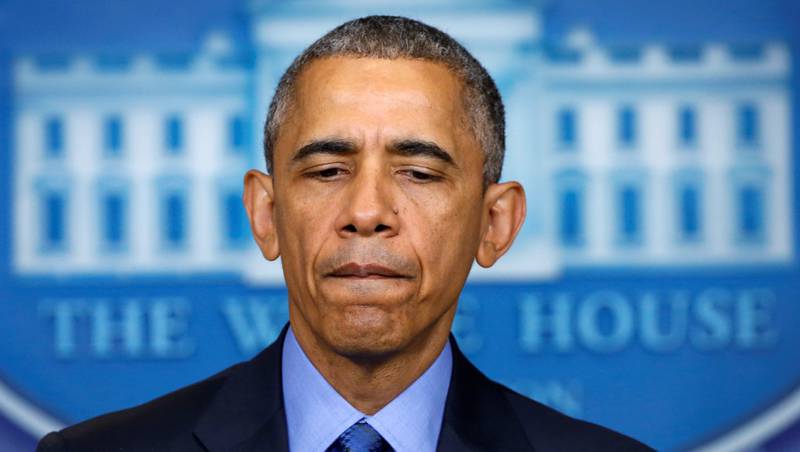 Det er 14. gang Barack Obama må komme med en uttalelse etter skytetragedier i USA. FOTO: NTB SCANPIX
