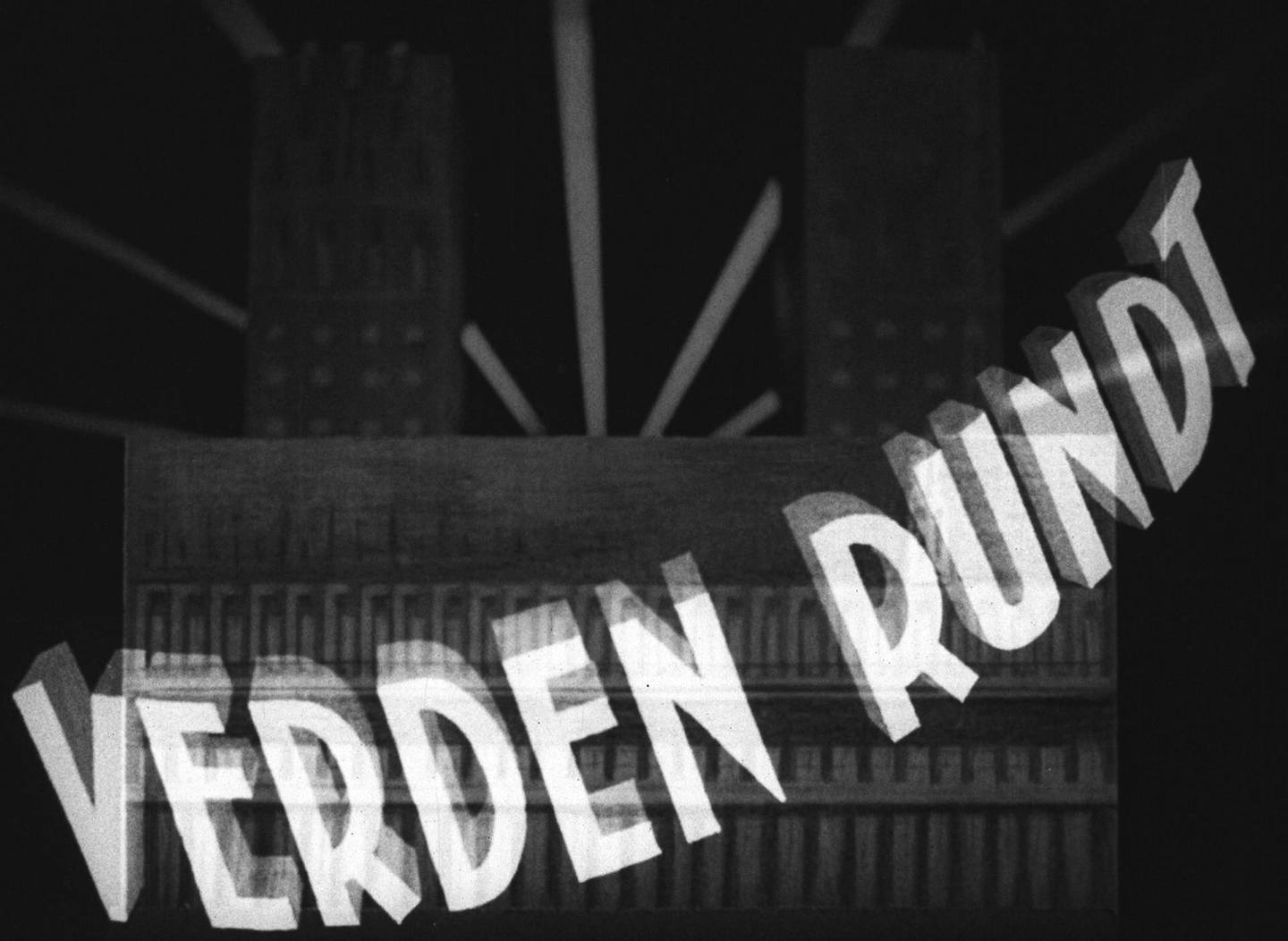 Verden Rundt var Norges første lydfilmavis og ble spilt på Paladsteatret i årene 1930-1941. Først ukentlig, men etter hvert hver dag.
Foto: Verden Rundt, Oslo byarkiv
