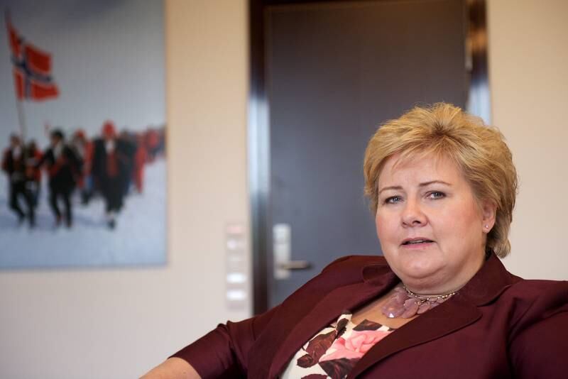 Statsminister Erna Solberg (H) er vert for regjeringens andre dialogkonferanse i dag. FOTO: MIMSY MØLLER