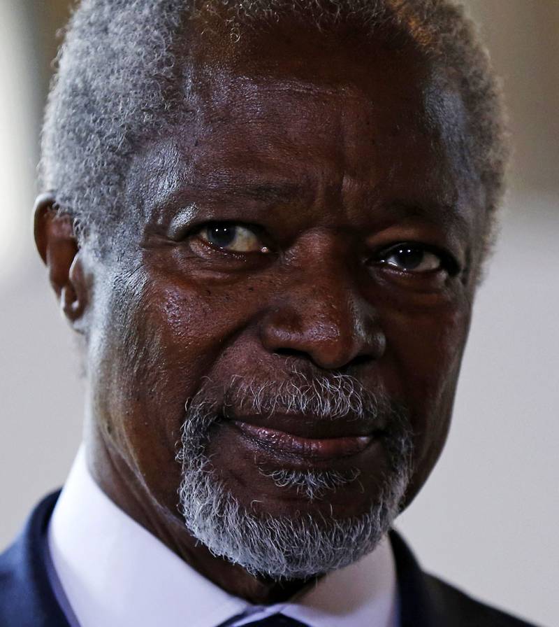 Tidligere generalsekretær Kofi Annan fikk Nobels fredspris for sitt arbeid. FOTO: NTB SCANPIX