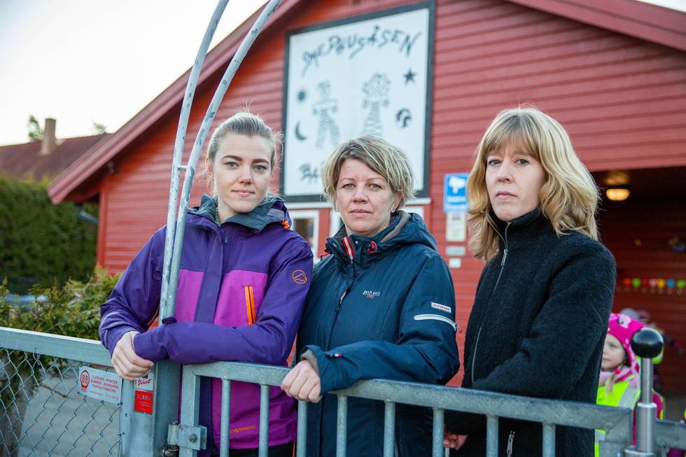 Andrea Narum (fra venstre), Siv Brask Groth og Lise Pedersen ønsker ikke at barna deres skal gjennomføre kartleggingen Dagsavisen har omtalt.