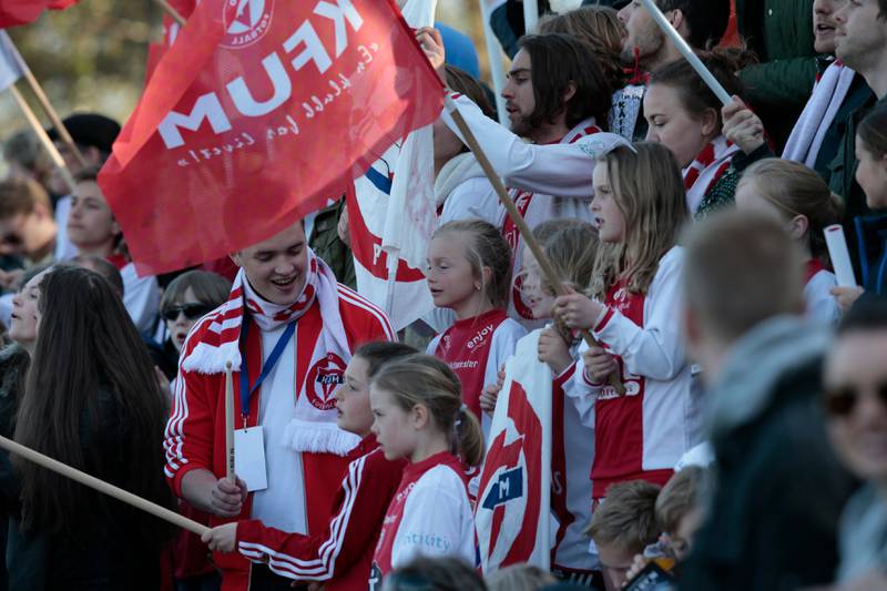 KFUM er i ferd med å bygge en egen supporterkultur på Ekeberg. Bildet er fra cupkampen mot Vålerenga i fjor.
