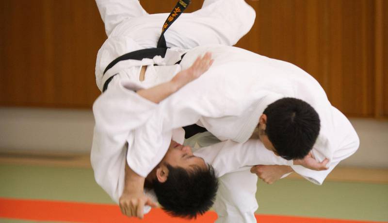 Judo: Kampsport blir å se i museet, judo, karate og kendo – med bambussverd eller shinai. Foto: Den japanske ambassade
