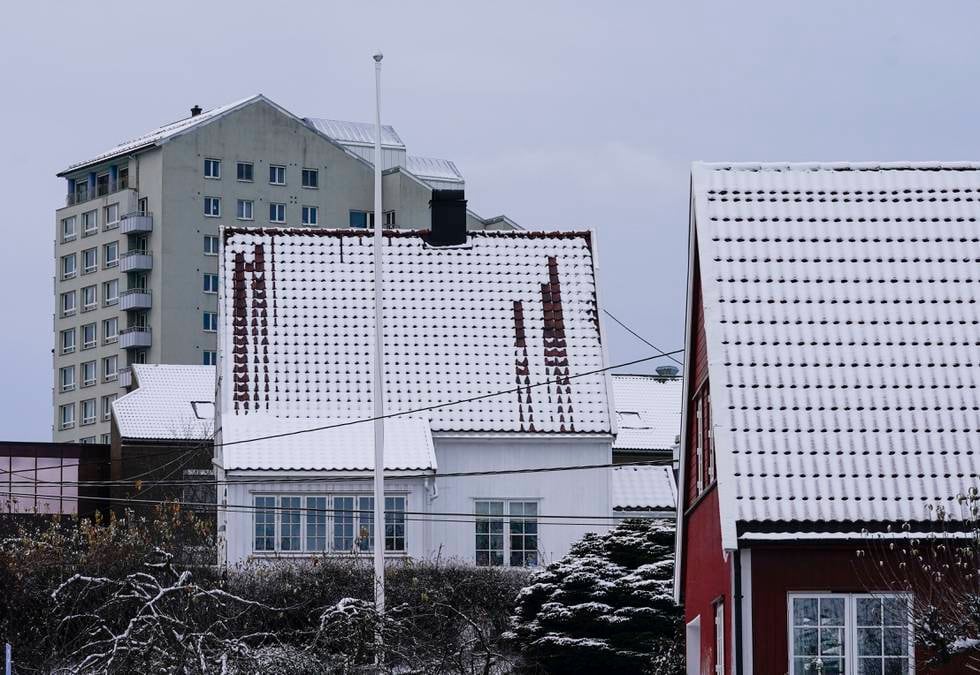 Noregs Bank fortel om eit svakt fall i talet på bustadlån i fjerde kvartal i fjor. Foto: Lise Åserud / NTB / NPK