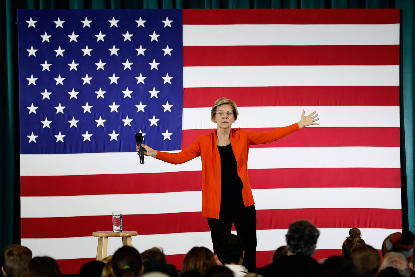 Democratic presidential candidate Sen. Elizabeth Warren speaks during a town hall meeting at Grinnell College, Monday, Nov. 4, 2019, in Grinnell, Iowa. (AP Photo/Charlie Neibergall)