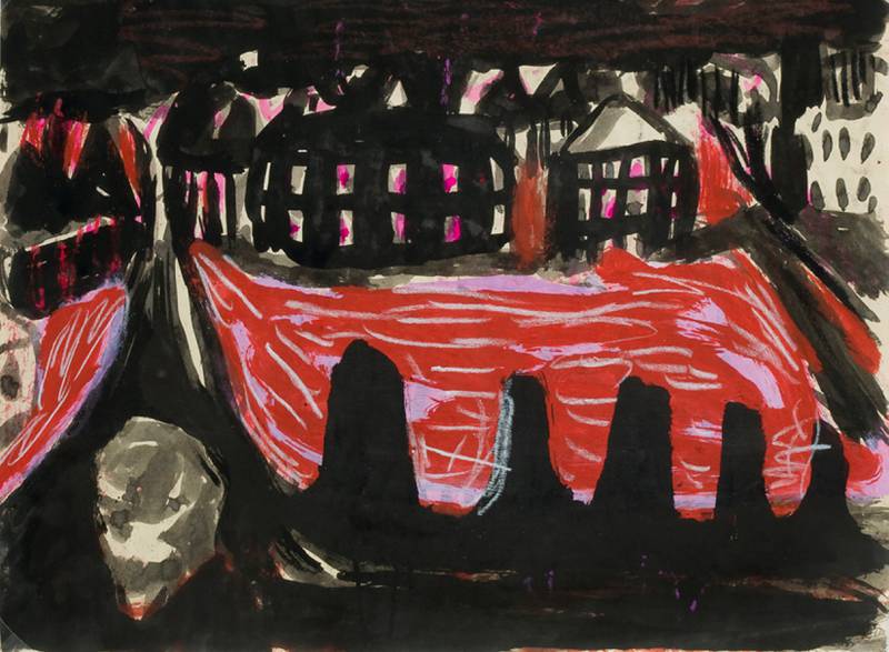Med bilder som «Fra Ullevål Hospital, Angst» (Ca. 1980) er Terje Bergstad først og fremst blitt lest som en tungsinnets kunstner tynget av psykiske problemer. Utstillingen i Telemarksgalleriet gir ham ny status og peker på alternative forståelsesrammer.