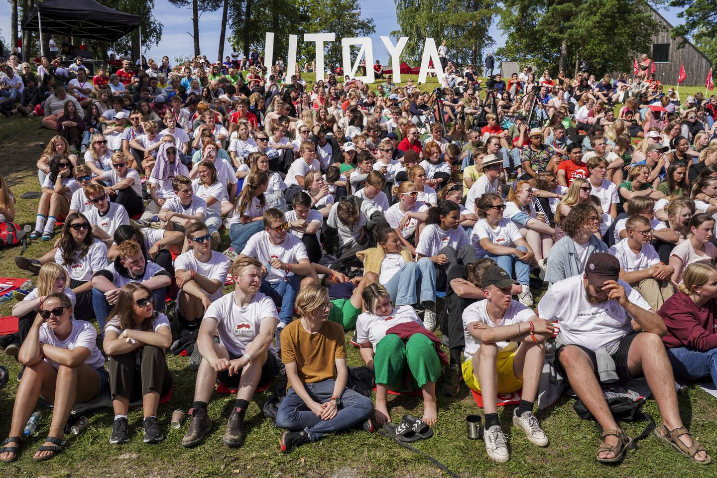 AUFere under AUFs sommerleir på Utøya i 2022. Snart er det få igjen i ungdomspartiet som husker terrorangrepet i 2011.
