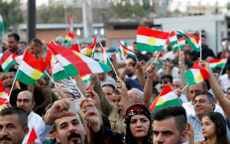 FOLKEAVSTEMNING: Kurdere i Nord-Irak drømmer om sin egen stat, og skal holde folkeavstemning om drøye to        uker. Men irakiske myndigheter anser folkeavstemningen som ulovlig. FOTO: AKO RASHEED/NTB SCANPIX