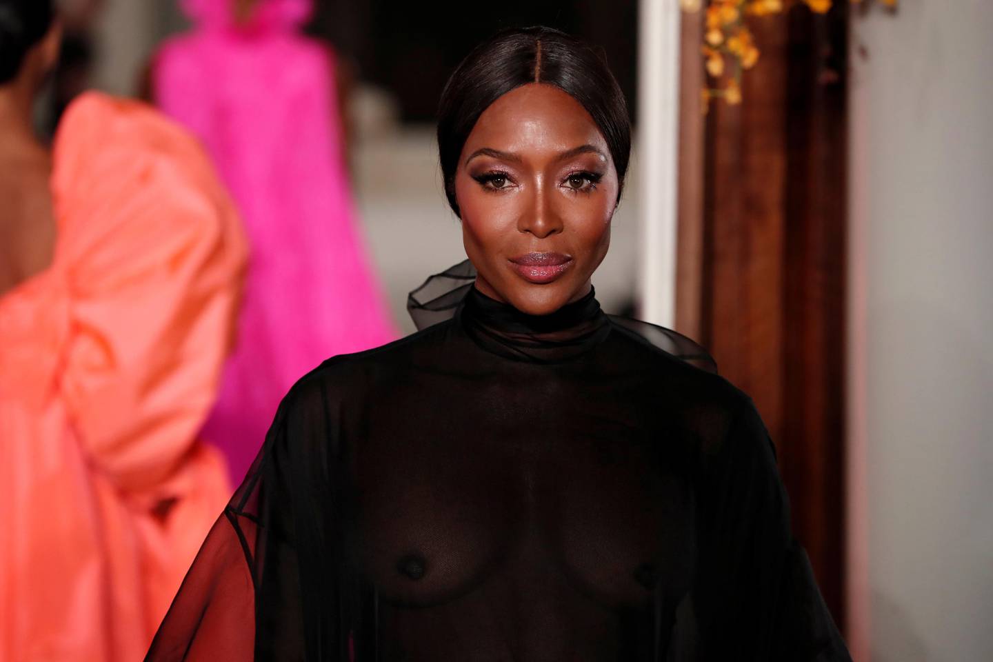 Model Naomi Campbell presents a creation by Italian designer Pier Paolo Piccioli as part of his Haute Couture Spring-Summer 2019 collection show for fashion house Valentino in Paris, France, January 23, 2019. REUTERS/Benoit Tessier      TEMPLATE OUT