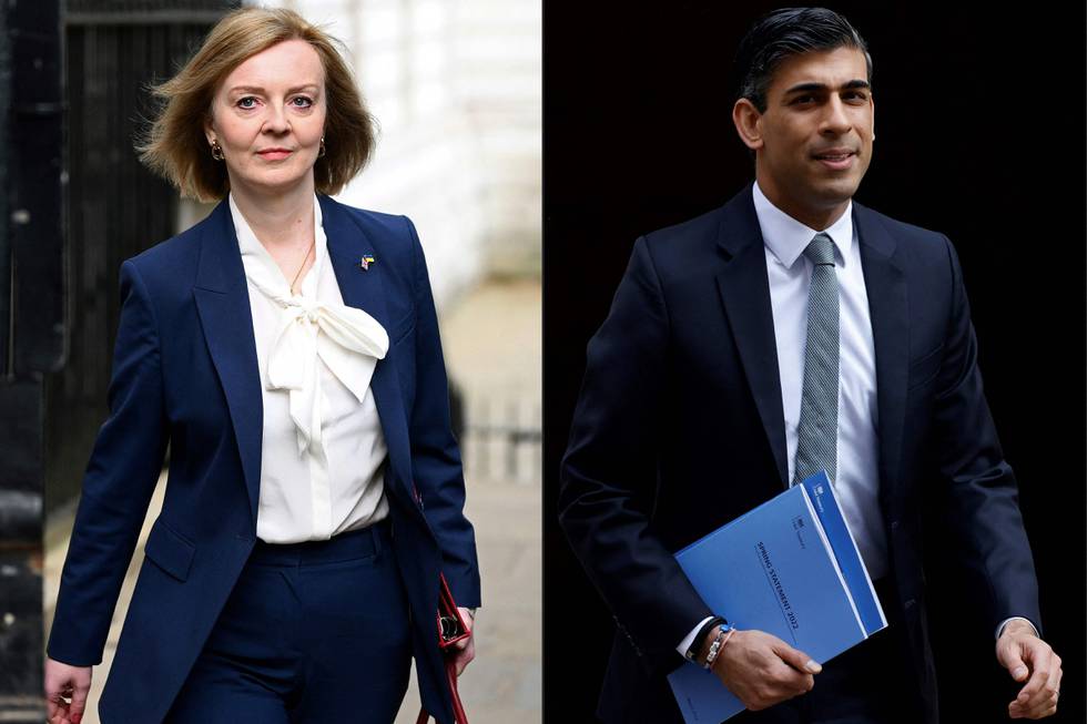 Liz Truss og Rishi Sunak kjemper om å bli Storbritannias neste statsminister.
