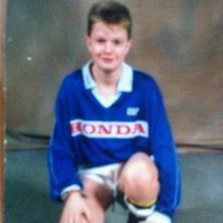 Espen Lervaag som ung fotballspiller i en tidlig fase.