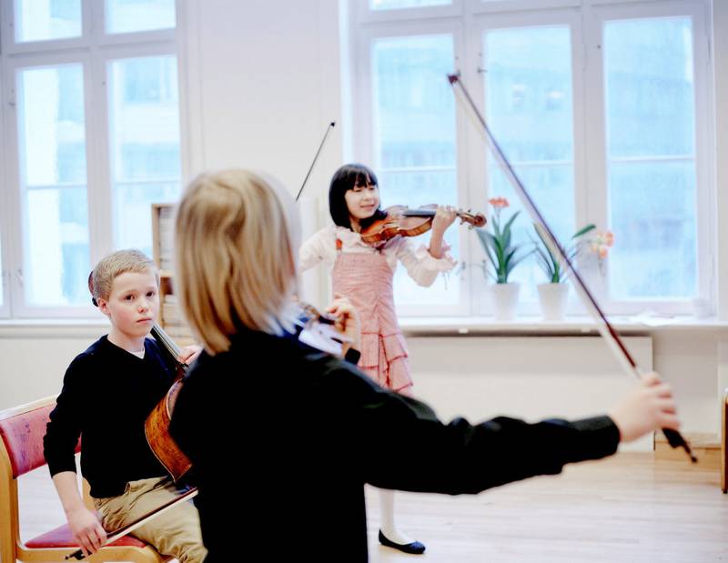 Kulturskolene må styrkes, mener Sp. Her elever ved kulturskolen i Oslo, i en spesiell talentsatsing. 		FOTO: HILDE UNOSEN