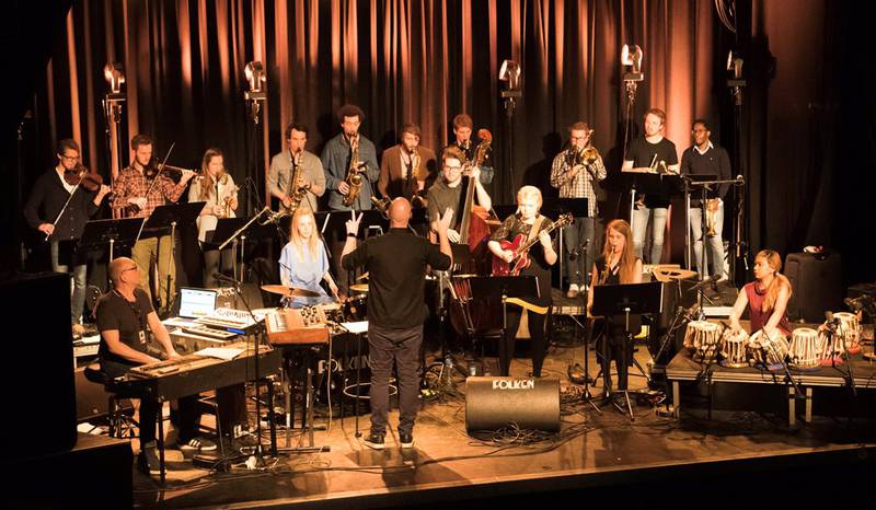 New Conception of Jazz anno 2016 på scena i Stavanger saman med byens Bjergsted Jazz Ensemble. FOTO: ØYVIND HAGEN/MAIJAZZ