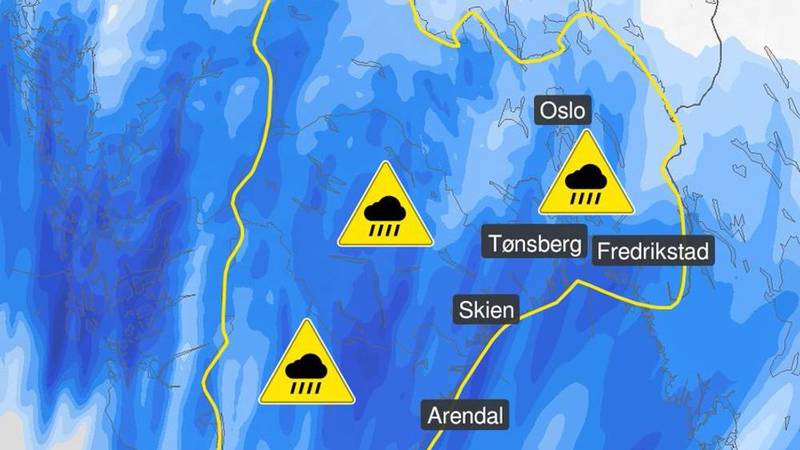 Værsystemet er ventet inn over Østlandet fredag formiddag.