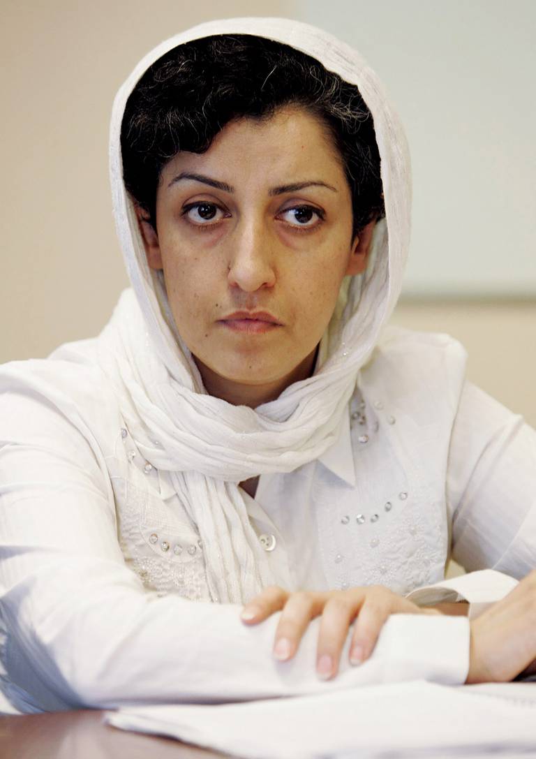 Narges Mohammadi under et FN-møte i Geneve i 2008.